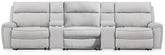 Hoover Furniture Outlet - Ashley Furniture - Social Pointe 5-Piece Reclining Sectional with Storage Consoles - 5-Piece Reclining Sectional with Storage Consoles - PC98802S39