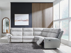 Hoover Furniture Outlet - Ashley Furniture - Social Pointe 5-Piece Power Reclining Sectional - 5-Piece Power Reclining Sectional - PC98802S8