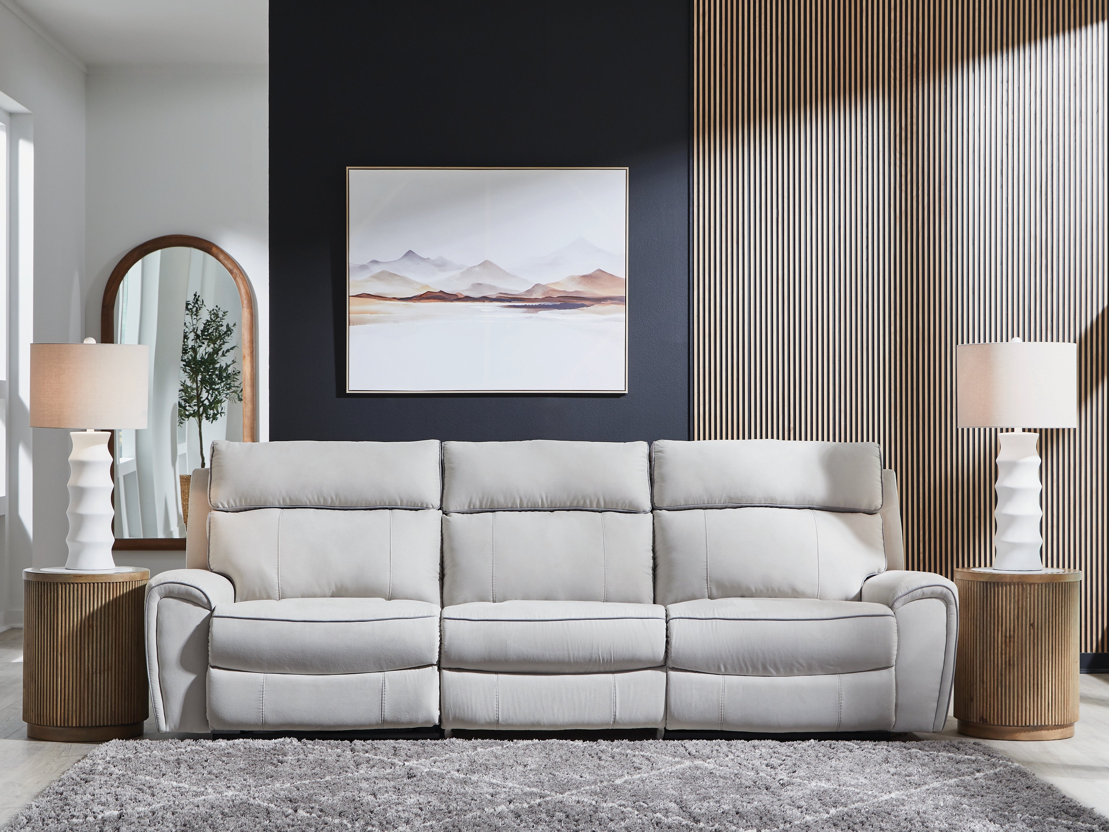 Hoover Furniture Outlet - Ashley Furniture - Social Pointe 3-Piece Power Reclining Sectional - 3-Piece Power Reclining Sectional - PC98802S1
