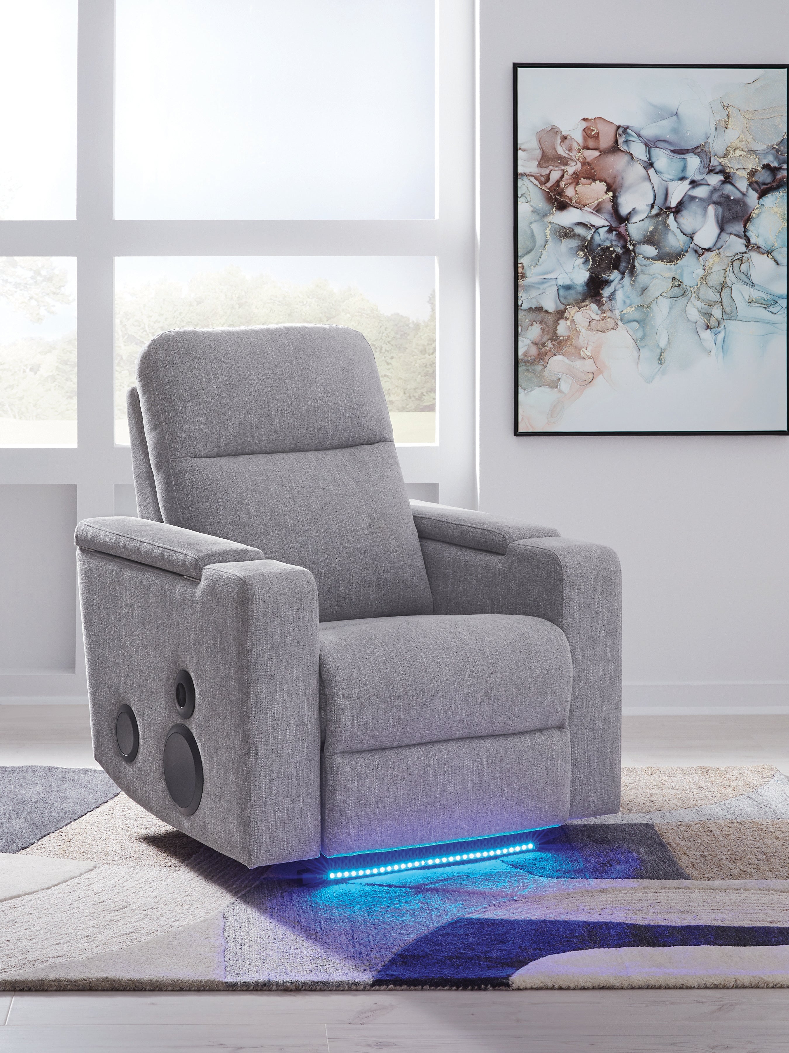 Hoover Furniture Outlet - Ashley Furniture - Pineland Power Glider Recliner with Audio System - Glider PWR REC w/Audio System - PC9930642A