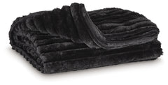 Hoover Furniture Outlet - Ashley Furniture - Alsonwell Throw (Set of 3) - Throw (3/CS) / Black - A1001083