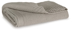 Hoover Furniture Outlet - Ashley Furniture - Gayelery Throw (Set of 3) - Throw (3/CS) / Gray - A1001085