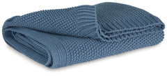 Hoover Furniture Outlet - Ashley Furniture - Gayelery Throw (Set of 3) - Throw (3/CS) / Blue - A1001087