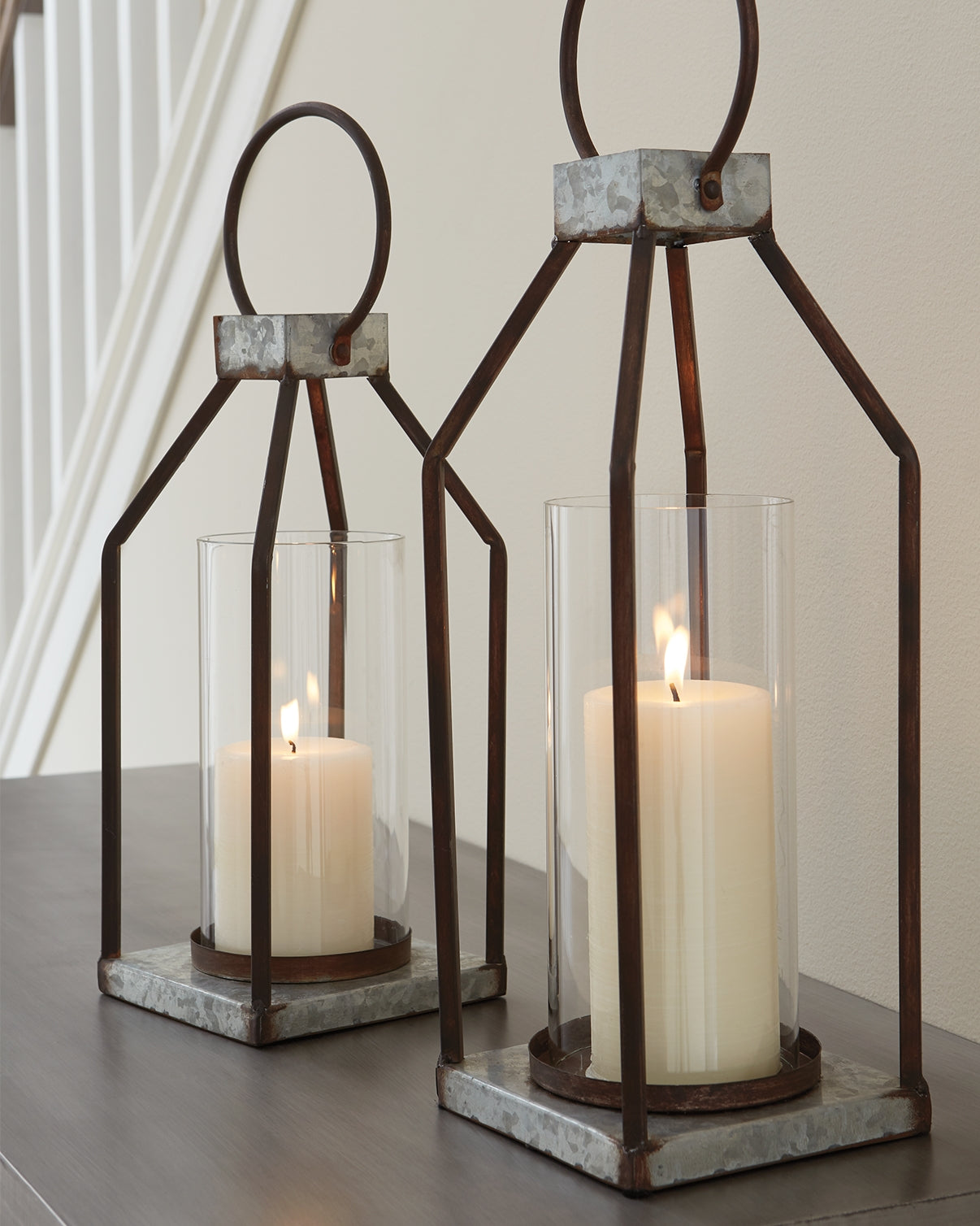 Hoover Furniture Outlet - Ashley Furniture - Diedrick Lantern (Set of 2) - Lantern Set (Set of 2) - A2000346