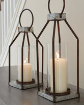 Hoover Furniture Outlet - Ashley Furniture - Diedrick Lantern (Set of 2) - Lantern Set (Set of 2) - A2000346