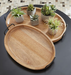 Hoover Furniture Outlet - Ashley Furniture - Jocelyne Tray (Set of 2) - Tray Set (Set of 2) - A2000455