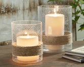 Hoover Furniture Outlet - Ashley Furniture - Eudocia Candle Holder (Set of 2) - Candle Holder Set (Set of 2) - A2000456