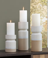 Hoover Furniture Outlet - Ashley Furniture - Hurston Candle Holder (Set of 3) - Candle Holder Set (3/CN) - A2000583