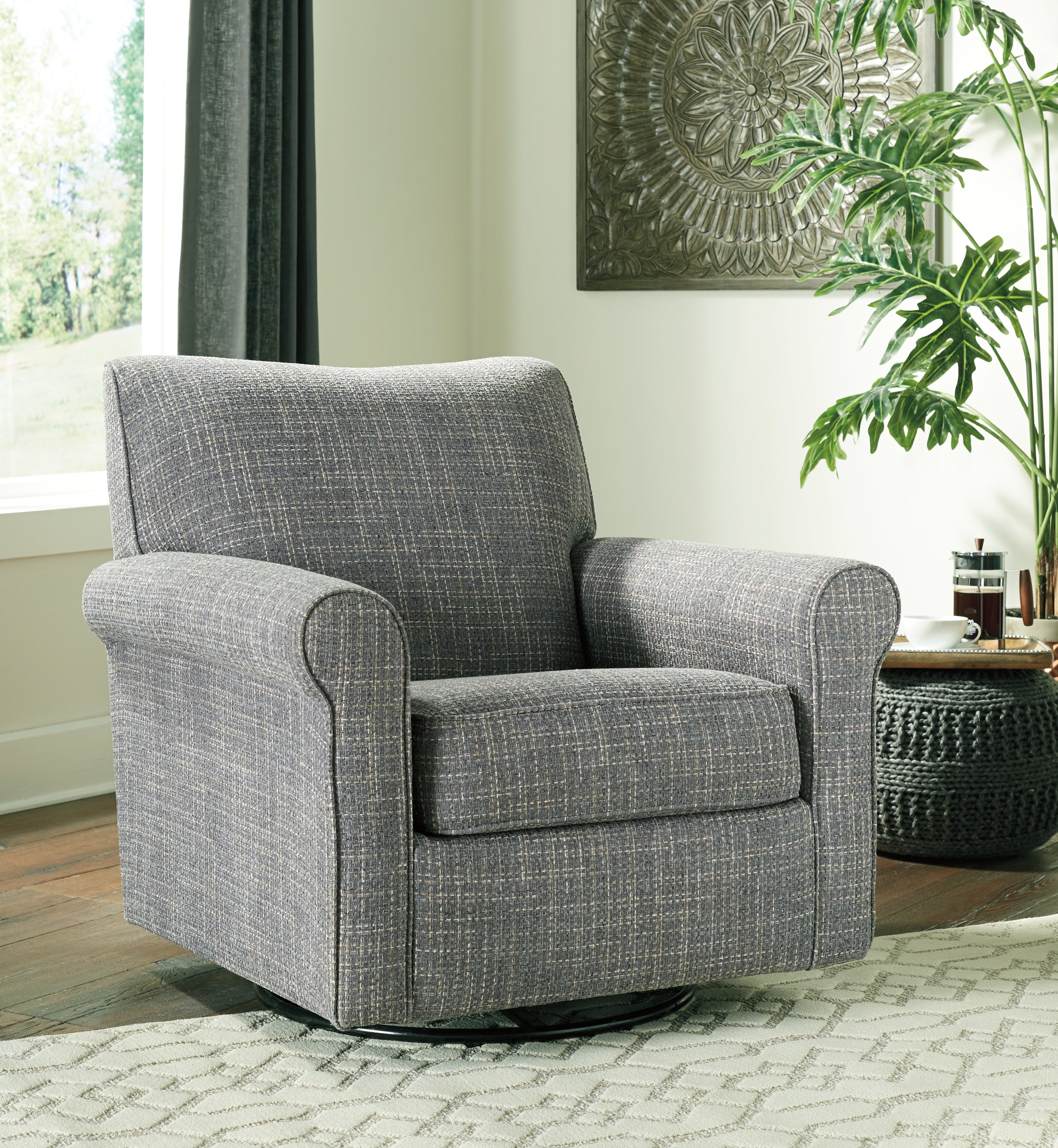 Hoover Furniture Outlet - Ashley Furniture - Renley Accent Chair - Swivel Glider Accent Chair - A3000002