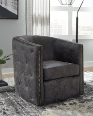 Hoover Furniture Outlet - Ashley Furniture - Brentlow Swivel Accent Chair - Swivel Accent Chair - A3000202