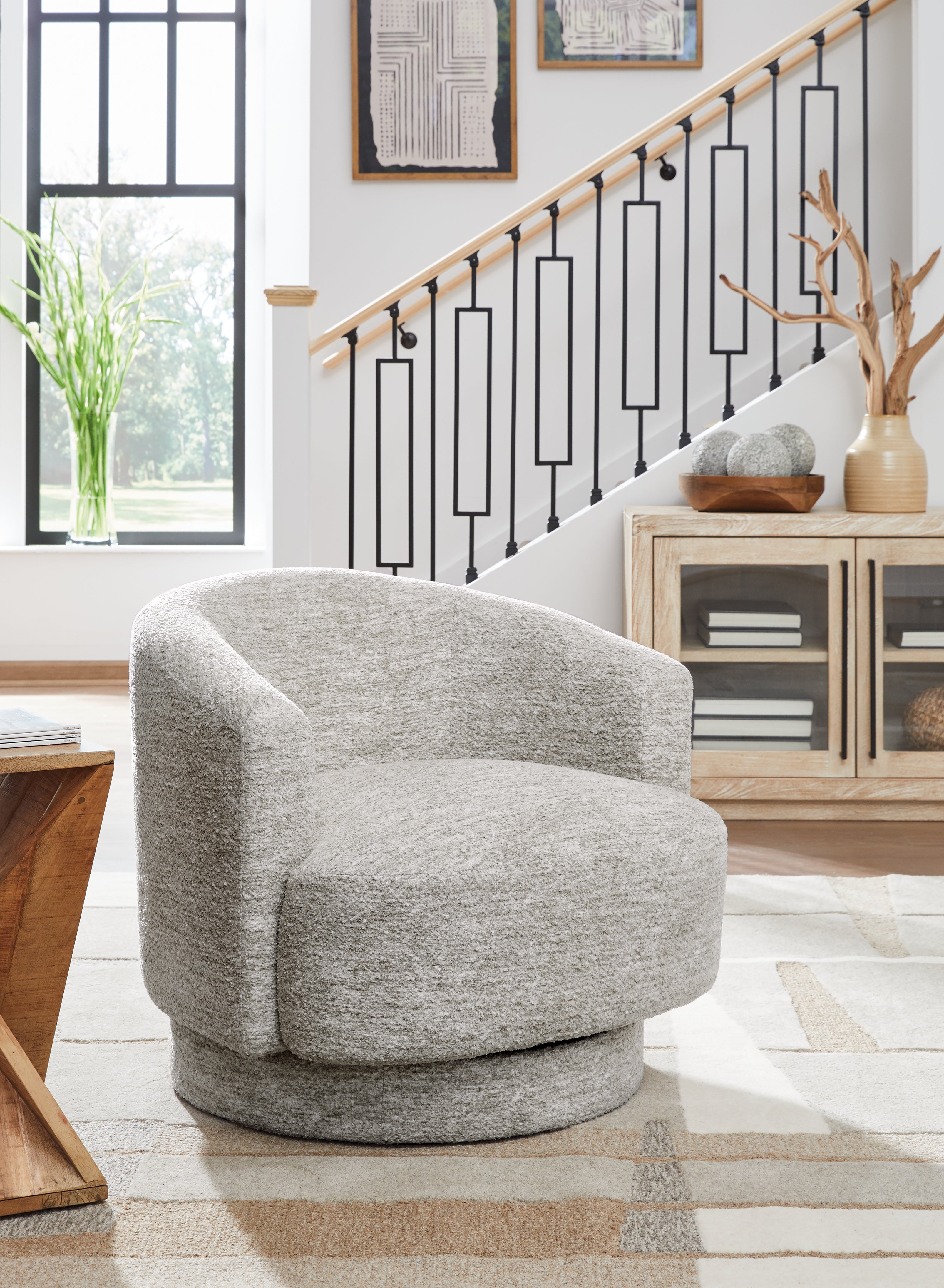 Hoover Furniture Outlet - Ashley Furniture - Wardsor Swivel Accent Chair - Swivel Accent Chair - A3000731