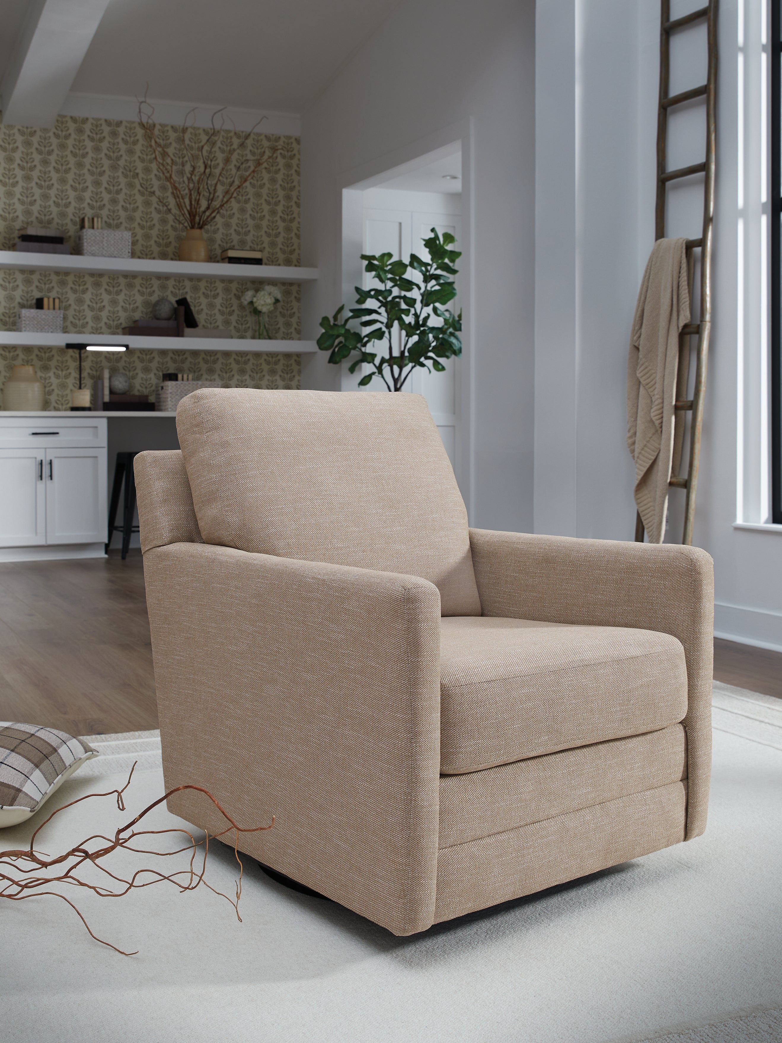 Hoover Furniture Outlet - Ashley Furniture - Freybourne Next-Gen Nuvella Swivel Accent Chair - Swivel Accent Chair - A3000736