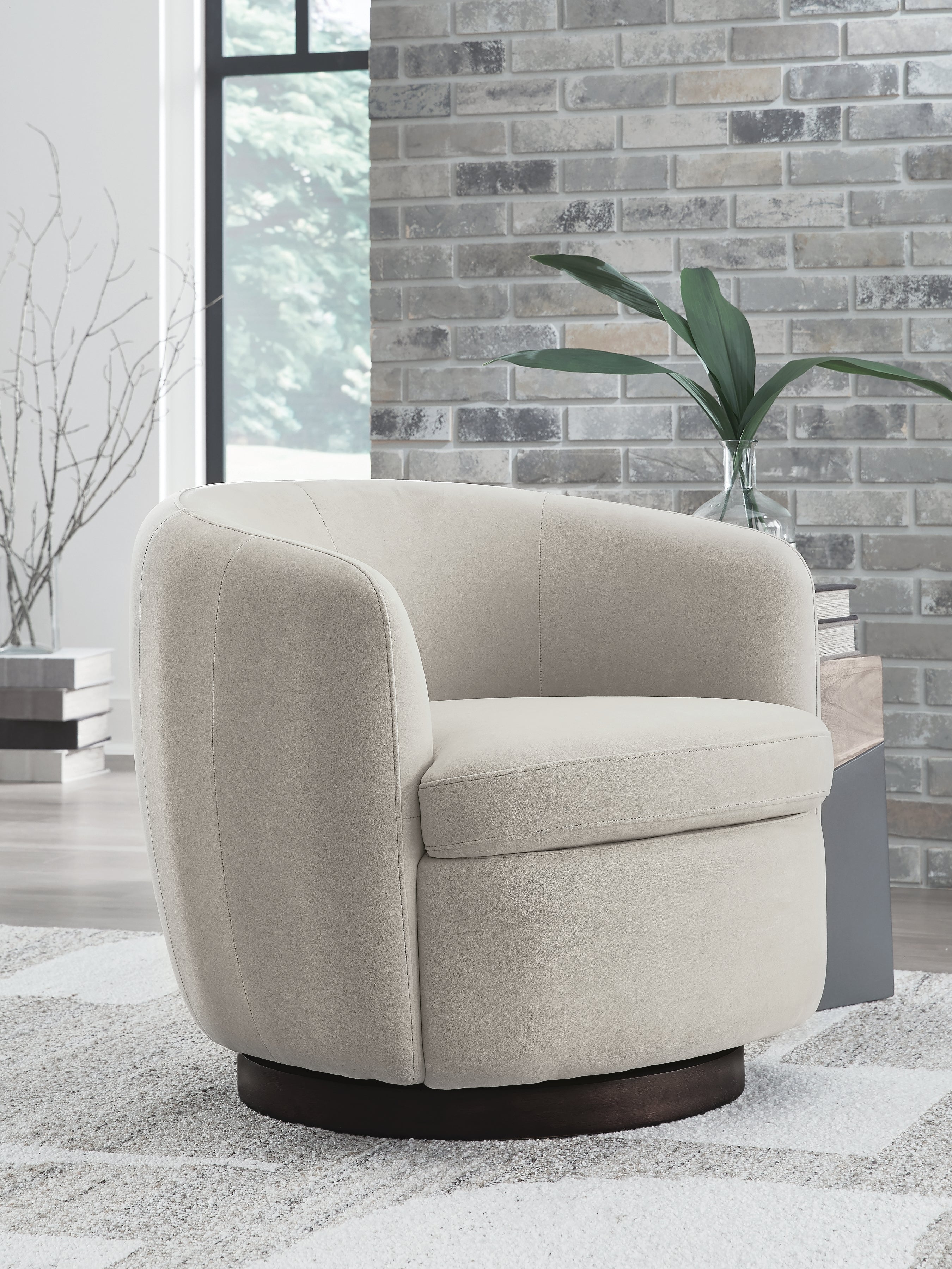 Hoover Furniture Outlet - Ashley Furniture - Annbury Swivel Accent Chair - Swivel Accent Chair - A3000786