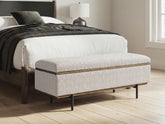 Hoover Furniture Outlet - Ashley Furniture - Dettaford Next-Gen Nuvella Storage Bench - Storage Bench - A3000848