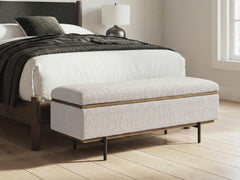 Hoover Furniture Outlet - Ashley Furniture - Dettaford Next-Gen Nuvella Storage Bench - Storage Bench - A3000848