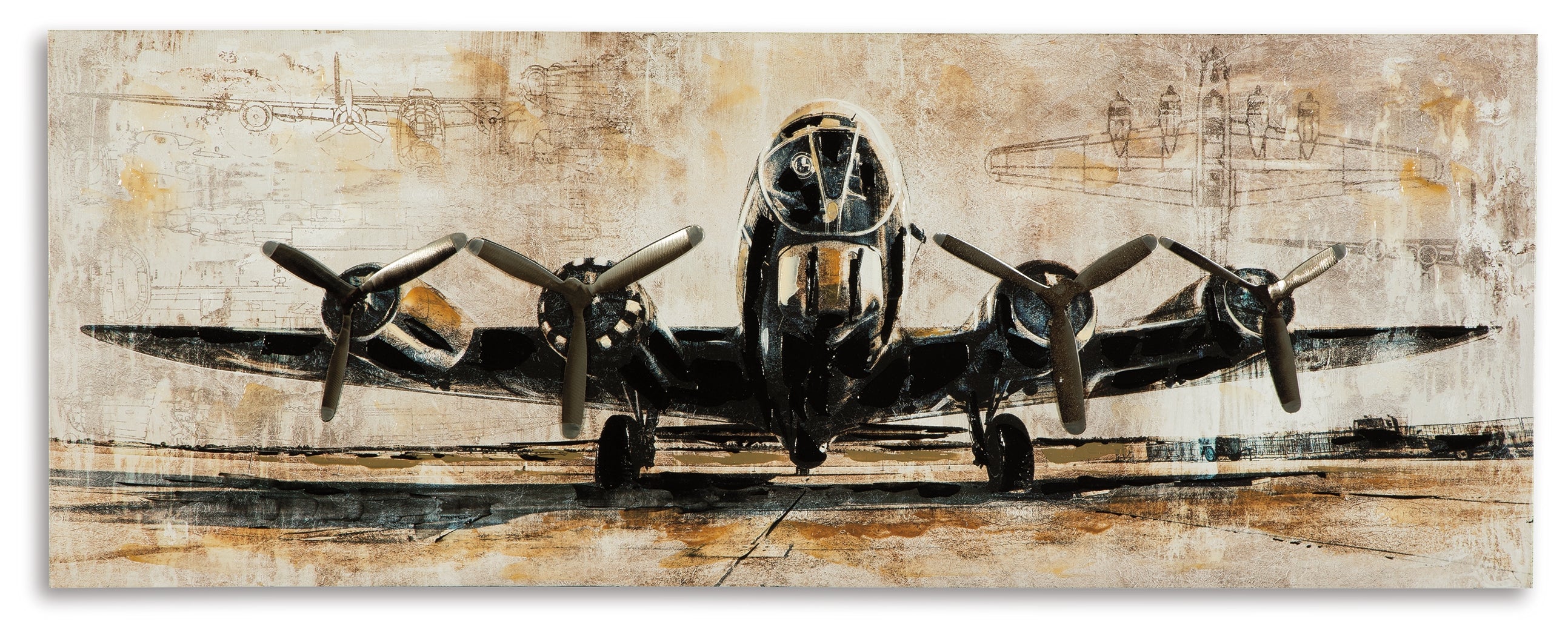 Hoover Furniture Outlet - Ashley Furniture - Kalene Wall Art - Wall Art / Brown/Black - A8000152