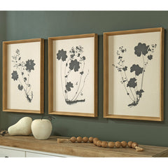Hoover Furniture Outlet - Ashley Furniture - Huddwick Wall Art (Set of 3) - Wall Art Set (3/CN) - A8000559
