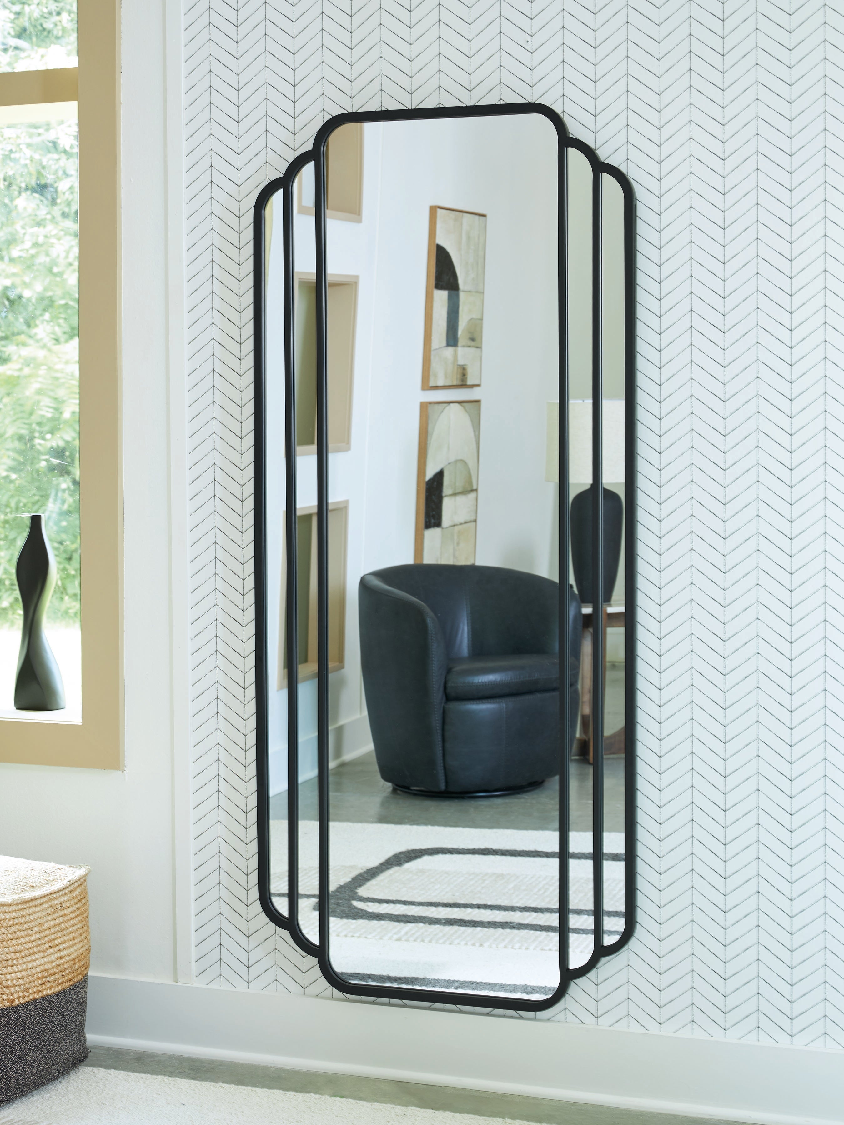 Hoover Furniture Outlet - Ashley Furniture - Antigone Floor Mirror - Floor Mirror - A8010434