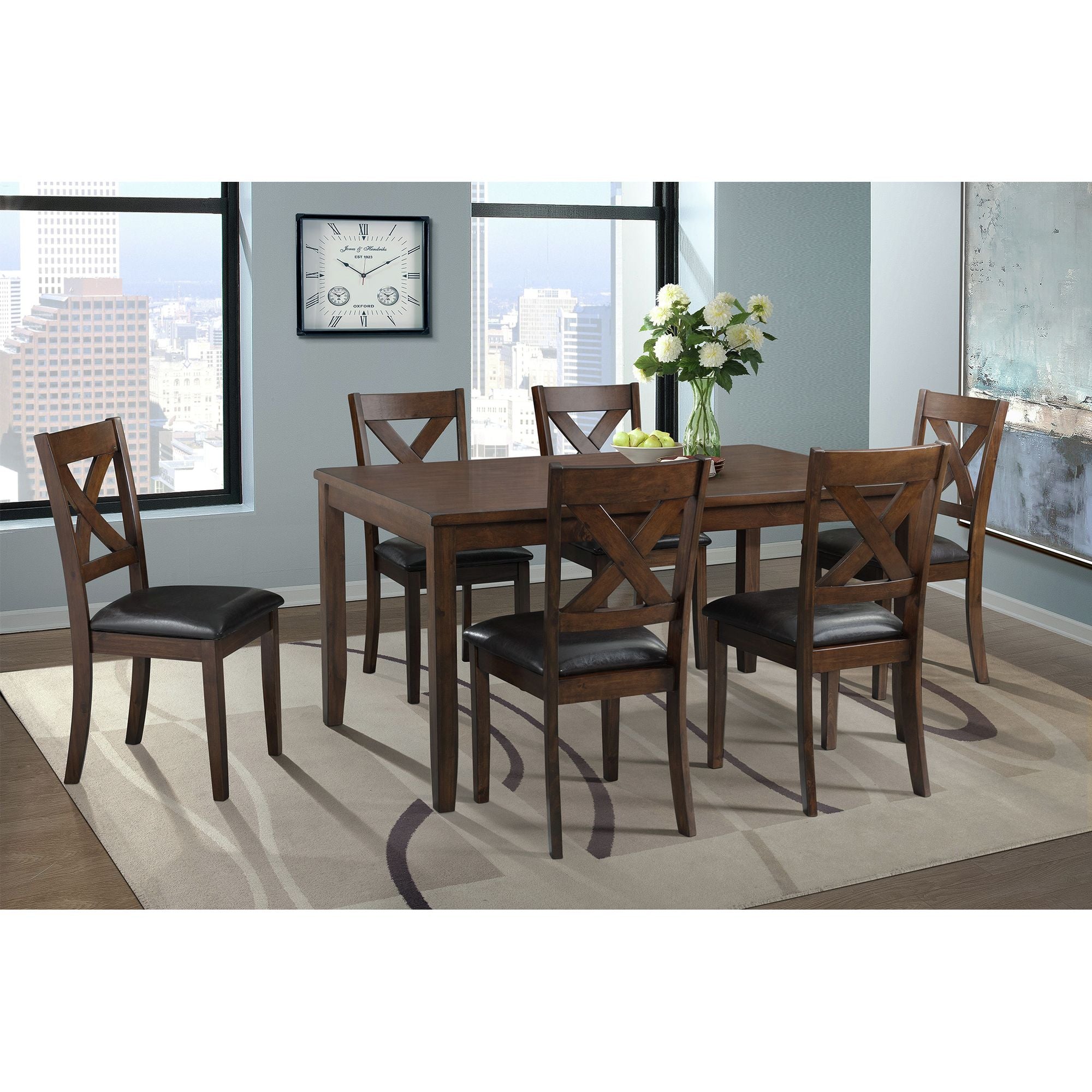 Alex 60" 7pcs Dining Set – SKU DAX1007DS | Elements
