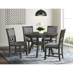 Amherst Dining Side Chair W/Fabric Cushion Side Stretcher Grey Finish (2 Per Pack)