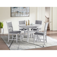 Amherst Dining Side Chair W/Fabric Cushion Side Stretcher White Finish (2 Per Pack)