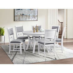 Amherst Dining Table w/Wood Leg White Finish