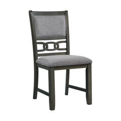 Amherst Dining Side Chair W/Fabric Cushion Side Stretcher Grey Finish (2 Per Pack)