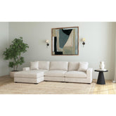 Arizona Modular RHF Armchair with 1 pillow 20" in Steno Beige – SKU U-8540-9440-150 | Elements