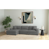 Arizona Modular LHF Chaise with 1 pillow 20" in Steno Charcoal – SKU U-8540-9442-147 | Elements