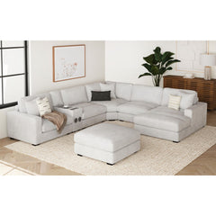 Arizona Modular Ottoman in Steno Stone