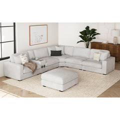 Arizona Modular Wedge with 1 pillow 20" in Steno Stone