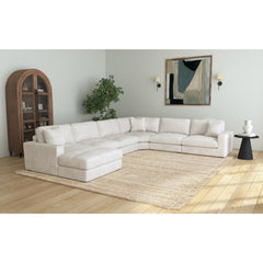 Arizona Modular LHF Chaise with 1 pillow 20" in Steno Beige