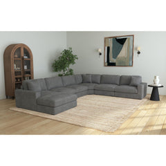 Arizona Modular LHF Chaise with 1 pillow 20" in Steno Charcoal