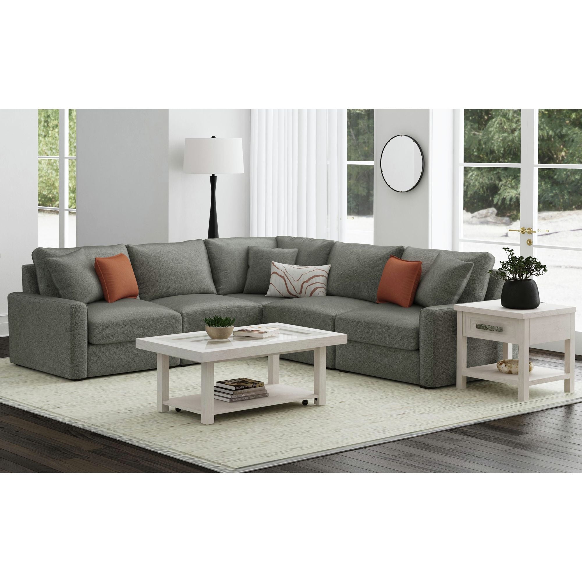 Avalanche Coffee Table in Antique White – SKU T-11600-7-CT | Elements