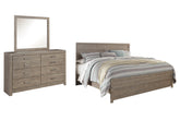 Hoover Furniture Outlet - Ashley Furniture - Culverbach King Panel Bed, Dresser and Mirror - King Panel Bed, Dresser and Mirror - B070B28