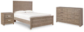 Hoover Furniture Outlet - Ashley Furniture - Culverbach Full Panel Bed, Dresser and Nightstand - Full Panel Bed, Dresser and Nightstand - B070B29