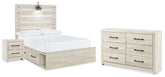 Hoover Furniture Outlet - Ashley Furniture - Cambeck Full Panel Bed with Storage, Dresser and Nightstand - Full Panel Bed with Storage, Dresser and Nightstand - B192B113