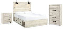 Hoover Furniture Outlet - Ashley Furniture - Cambeck Queen Storage Bed, Chest and Nightstand - Queen Storage Bed, Chest and Nightstand - B192B109
