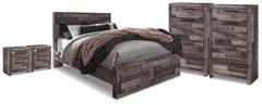 Hoover Furniture Outlet - Ashley Furniture - Derekson Queen Storage Bed, 2 Chests and 2 Nightstands - Queen Storage Bed, 2 Chests and 2 Nightstands - B200B71