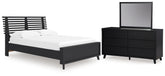 Hoover Furniture Outlet - Ashley Furniture - Danziar Full Slat Panel Platform Bed, Dresser and Mirror - Full Slat Panel Platform Bed, Dresser and Mirror - B1013B24