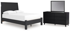 Hoover Furniture Outlet - Ashley Furniture - Danziar Full Panel Bed, Dresser and Mirror - Full Panel Bed, Dresser and Mirror - B1013B26