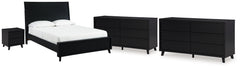 Hoover Furniture Outlet - Ashley Furniture - Danziar Queen Panel Bed, 2 Dressers and Nightstand - Queen Panel Bed, 2 Dressers and Nightstand - B1013B31
