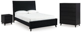 Hoover Furniture Outlet - Ashley Furniture - Danziar Queen Panel Bed, Chest and Nightstand - Queen Panel Bed, Chest and Nightstand - B1013B29