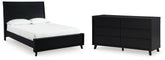 Hoover Furniture Outlet - Ashley Furniture - Danziar Queen Panel Bed and Dresser - Queen Panel Bed and Dresser - B1013B34