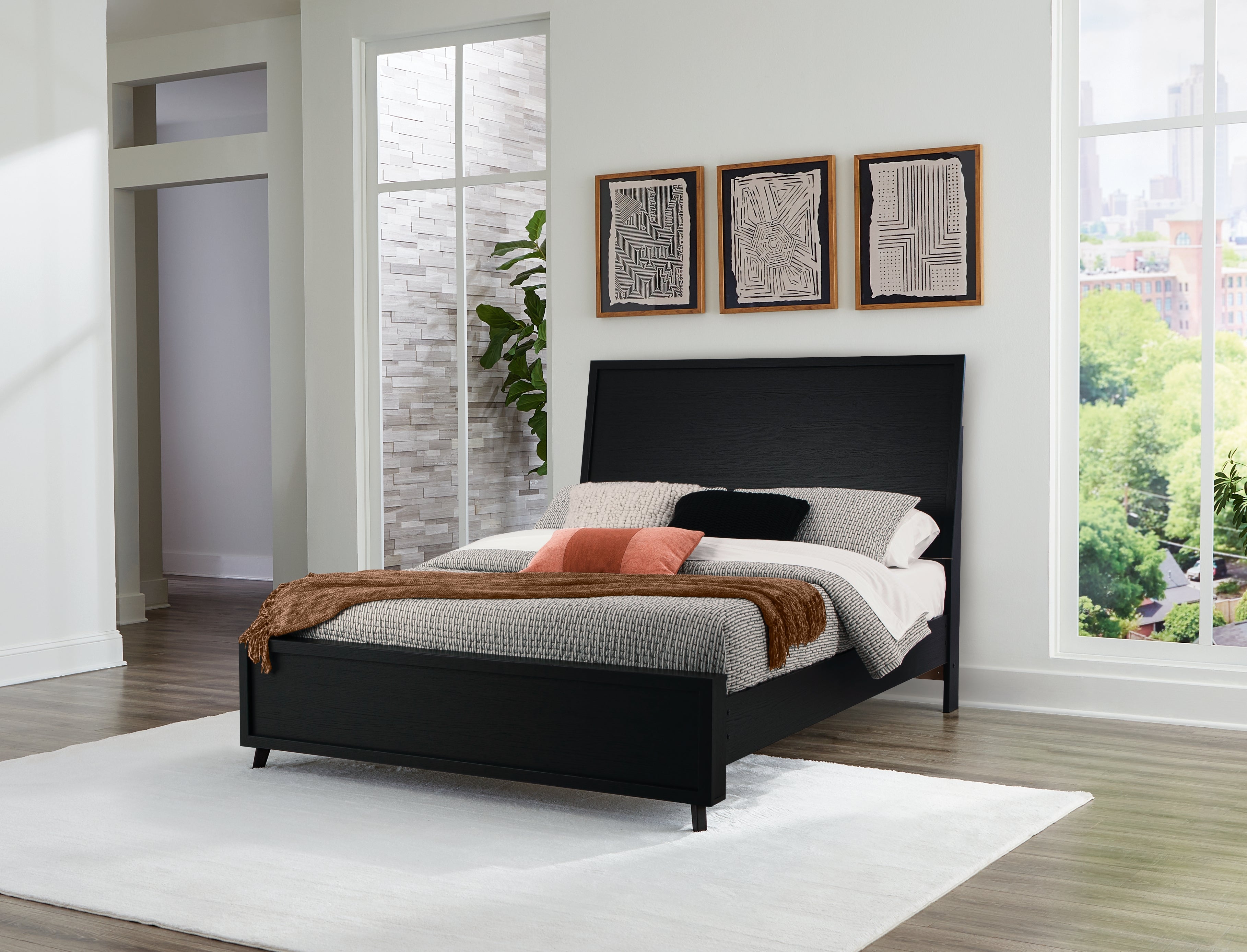 Hoover Furniture Outlet - Ashley Furniture - Danziar Queen Panel Bed - Queen Panel Bed - B1013B2
