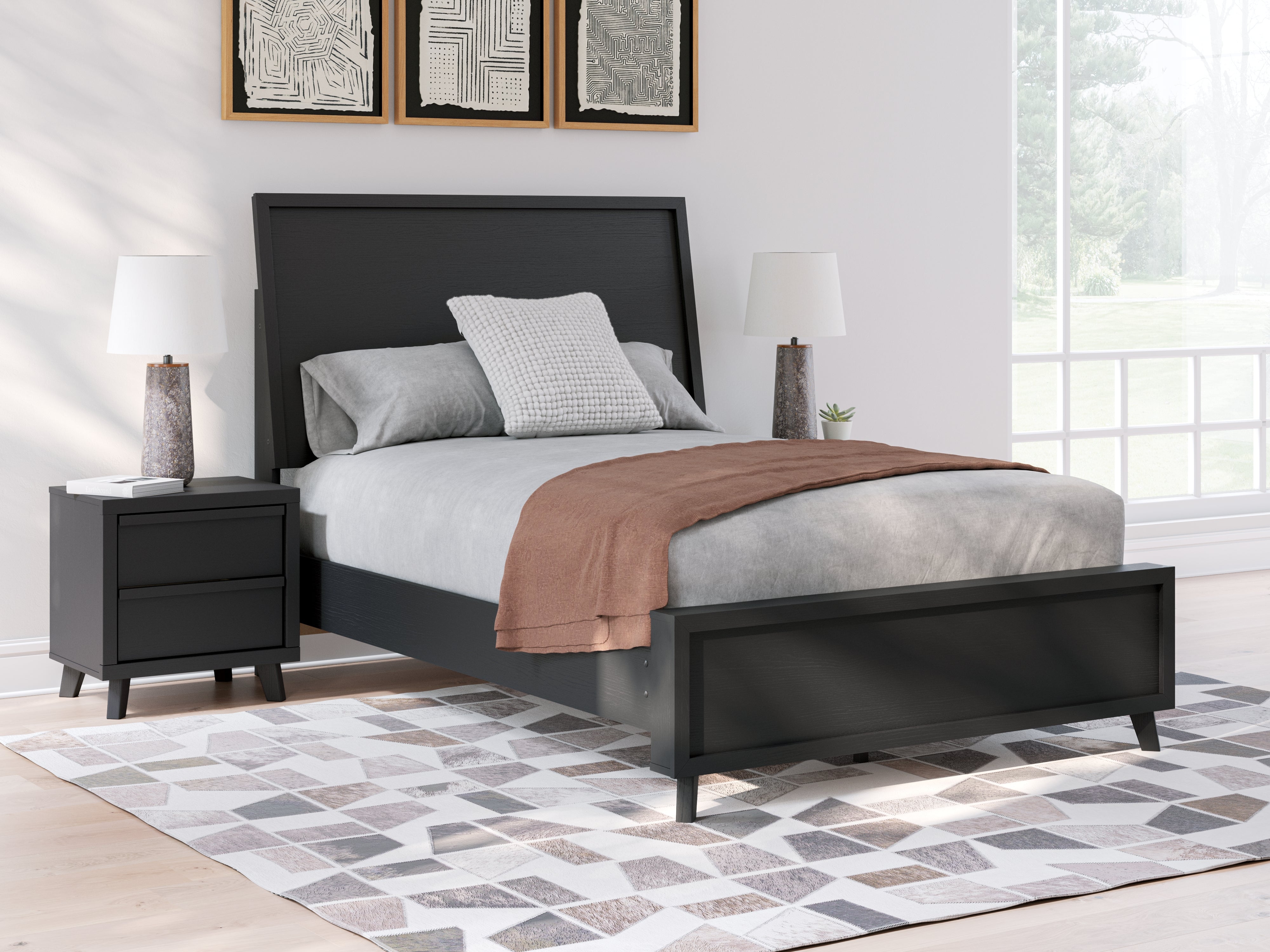 Hoover Furniture Outlet - Ashley Furniture - Danziar Full Panel Bed - Full Panel Bed - B1013B20