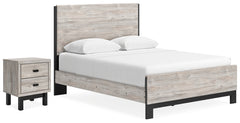 Hoover Furniture Outlet - Ashley Furniture - Vessalli Queen Panel Bed and Nightstand - Queen Panel Bed and Nightstand - B1036B13