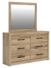 Brozmont Full Panel Bed, Dresser and Mirror