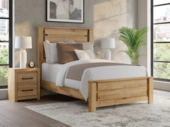 Hoover Furniture Outlet - Ashley Furniture - Brozmont Full Panel Platform Bed - Full Panel Platform Bed - B1045B10