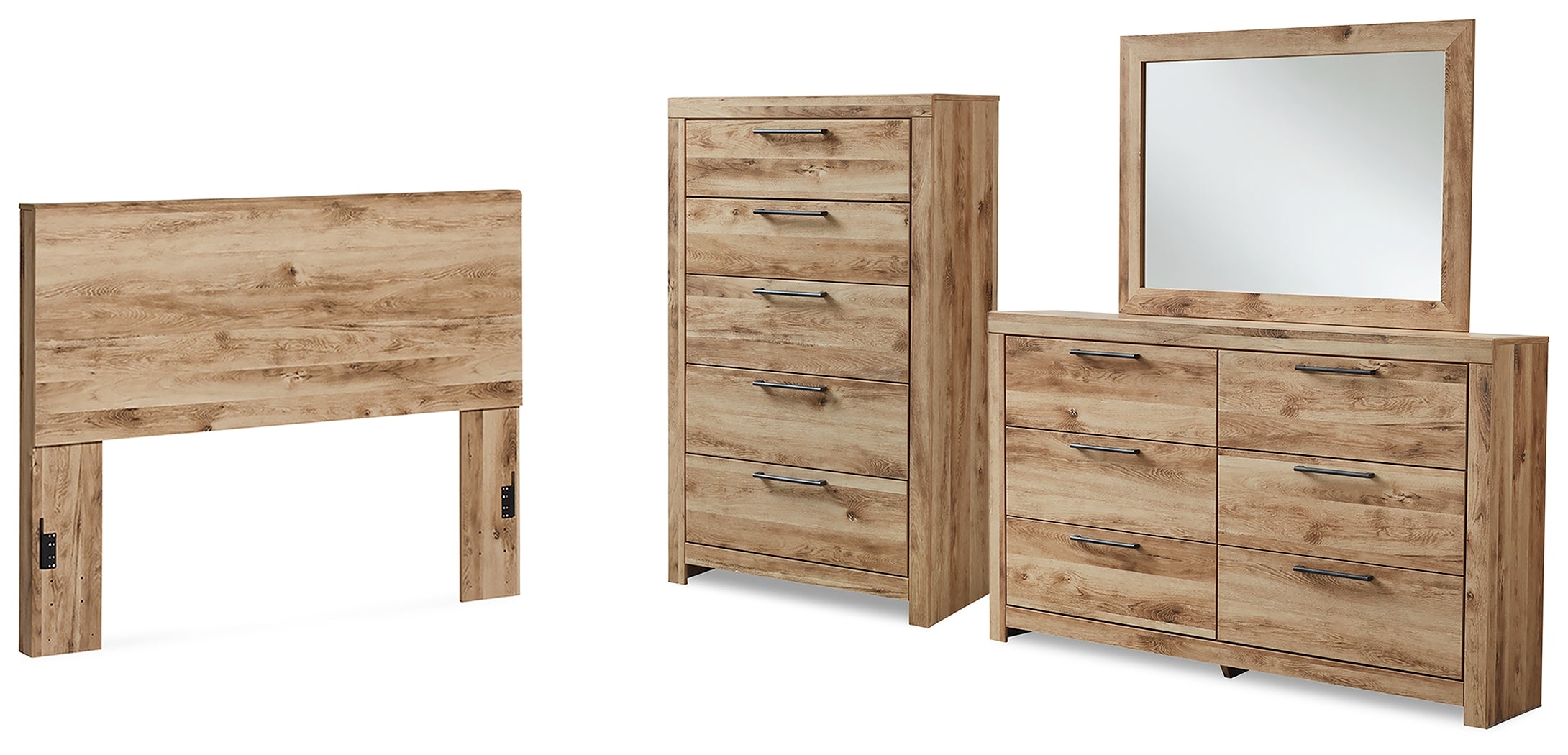 Hoover Furniture Outlet - Ashley Furniture - Hyanna Queen Panel Headboard, Dresser, Mirror and Chest - Queen Panel Headboard, Dresser, Mirror and Chest - B1050B48